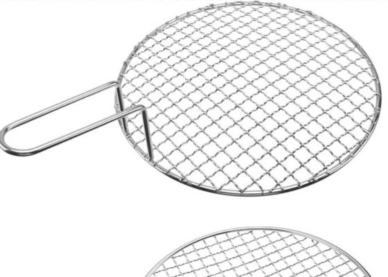 Crimped Metal Grill Mesh Covered Edge Untuk Bbq Grill Rack
