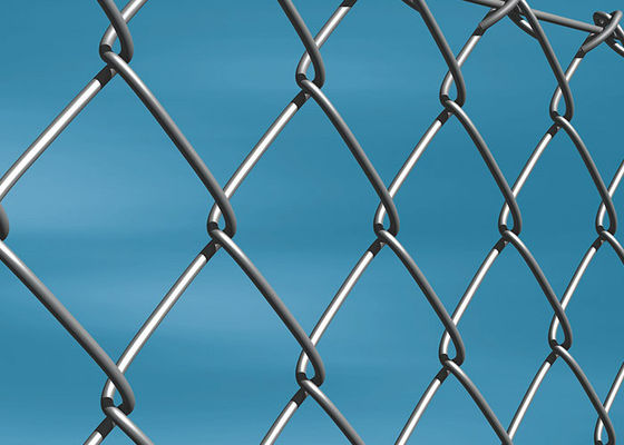 4mm Diameter Galvanized Chain Link Pagar tahan korosi Elastis Pagar Keamanan
