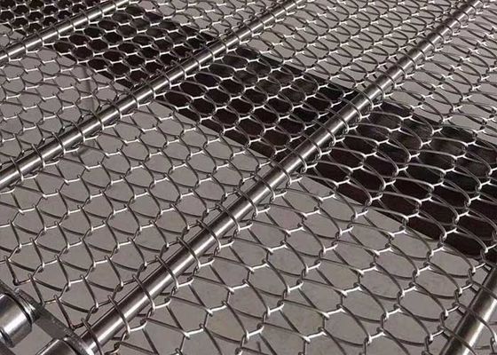 2.8mm Sampai 40mm Spiral Balanced Weave Conveyor Belt 304 Stainless Steel