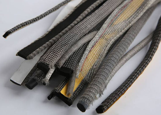 Inti Busa Atau Elastomer Rajutan Wire Mesh Gasket Untuk Segel Magnetron