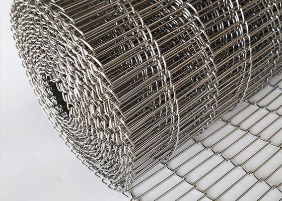 3" To 14" Metal Conveyor Belt Flat Flex Wire Mesh Conveyor Belt