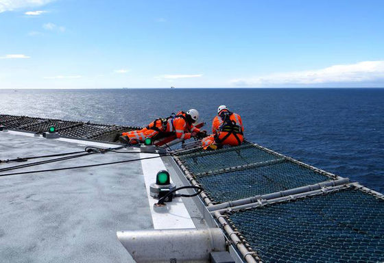 316L SS Chain Link Jaring Pengaman Dek Heli Kekuatan Tarik Tinggi