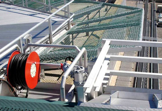 316L SS Chain Link Jaring Pengaman Dek Heli Kekuatan Tarik Tinggi