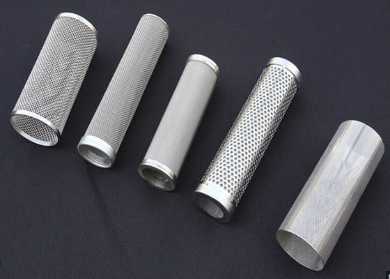 Mudah Bersih Wire Mesh Filter Silinder Ketahanan Suhu Tinggi Dalam Kimia Petroleum
