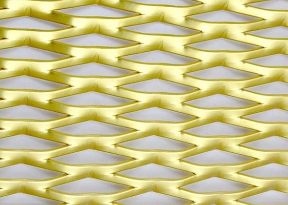 Powder Coated Aluminium Expanded Metal Mesh Untuk Bangunan Cladding Facade
