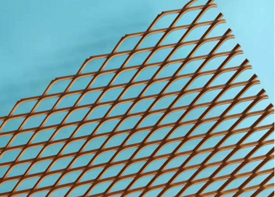 Langit-langit yang digantung Dekoratif Meter Wire Mesh Screen Anodized Aluminium