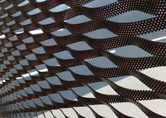 Langit-langit yang digantung Dekoratif Meter Wire Mesh Screen Anodized Aluminium