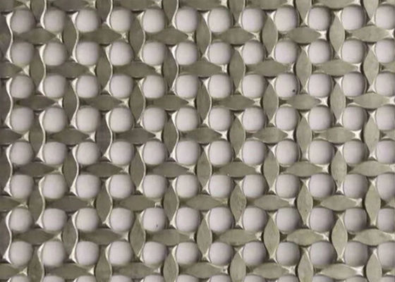 Antique Brass Ss 1mm Woven Wire Mesh Screen Crimped Untuk Proyek Arsitektur