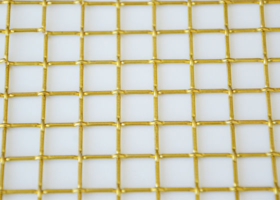 Antique Brass Woven Wire Mesh Diamond Hole Besar Tenun polos