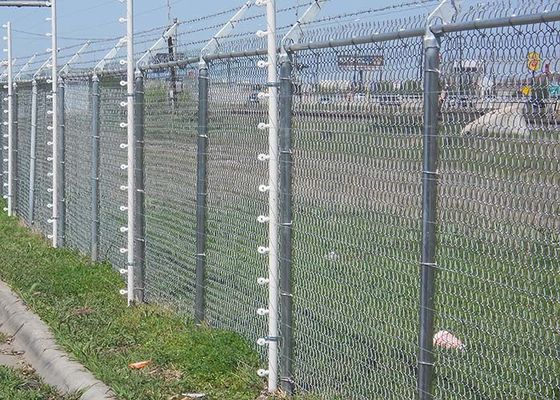 Keamanan Listrik 1,8 M Chain Link Pagar Lapisan Vinyl