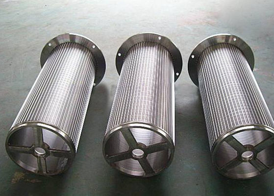 Industri Minyak Wedge Wire Screen Silinder Kekuatan Tinggi Dan Area Terbuka