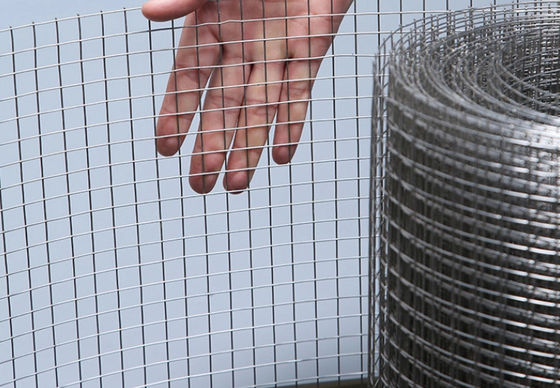 Silver Color Fence 2*2cm Galvanized Welded Wire Mesh Rolls Baja Karbon