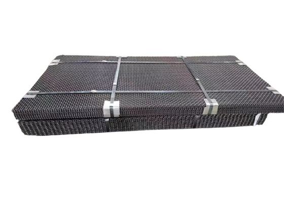 Woven Vibrating Mining Screen Mesh Ukuran 12,5mm Double Crimped