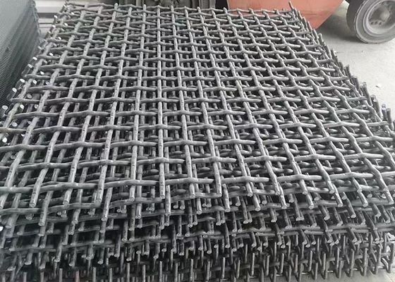Woven Vibrating Mining Screen Mesh Ukuran 12,5mm Double Crimped
