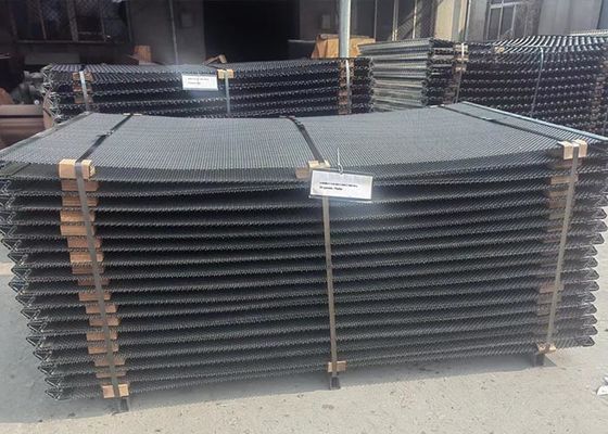 Woven Vibrating Mining Screen Mesh Ukuran 12,5mm Double Crimped