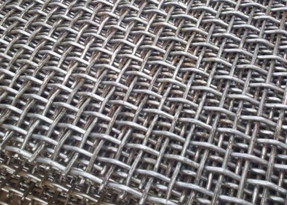 Woven Vibrating Mining Screen Mesh Ukuran 12,5mm Double Crimped
