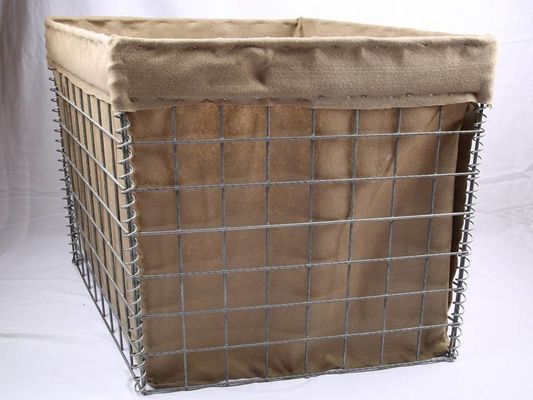 2" × 2" Mesh Opening Gabion Blast Wall 3 mm Wire Diameter Pertahankan Peluru Dalam Kontrol Militer Banjir Laut
