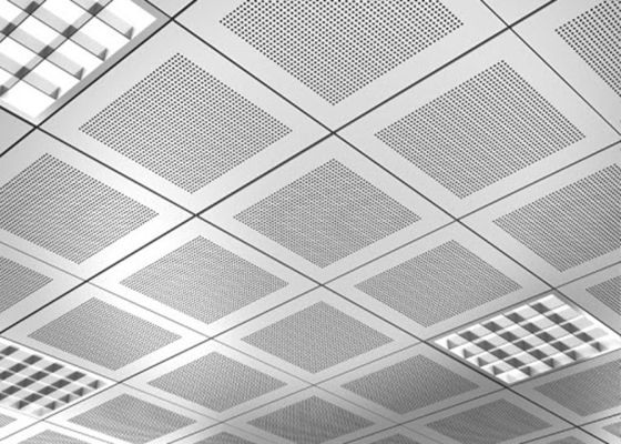 1.5mm Ketebalan Aluminium Perforated Metal Langit-langit Monolitik Penampilan Untuk Retrofit