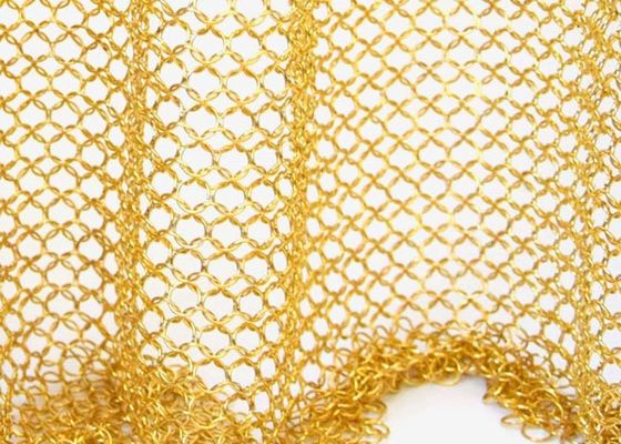 Aluminium 0,8 mm Wire Diameter Chainmail Curtain Decorative Ring Metal Mesh Ketahanan dan Fleksibilitas yang sangat baik