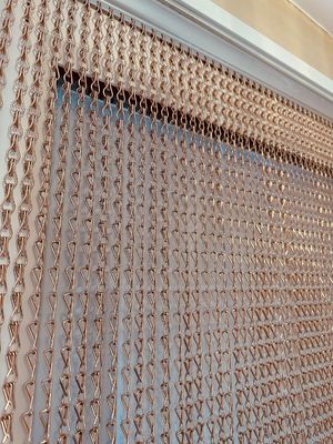 Fleksibel tahan karat Variable Open Area Aluminium Rantai Fly Screen Untuk Meningkatkan Efisiensi Energi