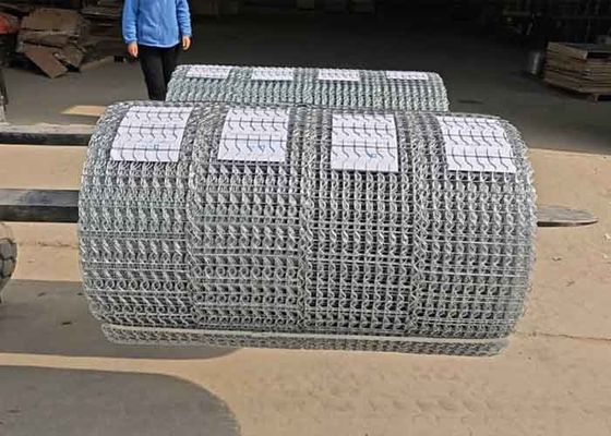 10 Garis Wire Galvanized Oil Pipeline Diperkuat Welded Wire Mesh Untuk Offshore