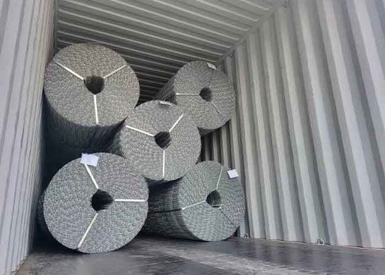 10 Garis Wire Galvanized Oil Pipeline Diperkuat Welded Wire Mesh Untuk Offshore