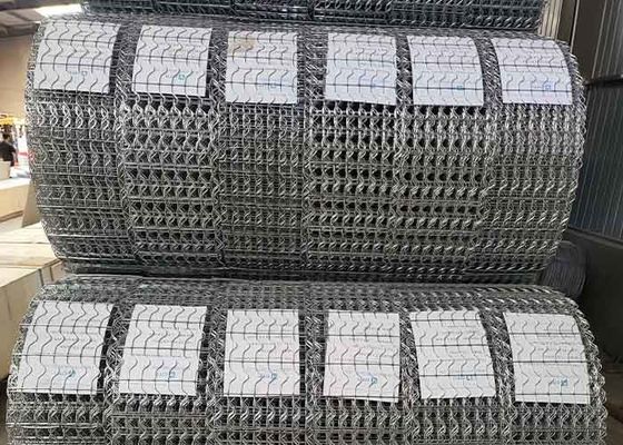 Crimped Galvanized Beton Weight Coating Mesh 25,4 mm X 67 mm Mesh X 190,5 mm Strip