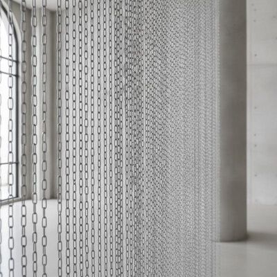 Tirai Wire Mesh Dekoratif Aluminium 1.0mm Chain Link Metal Coil Drapery untuk Interior Arsitektur