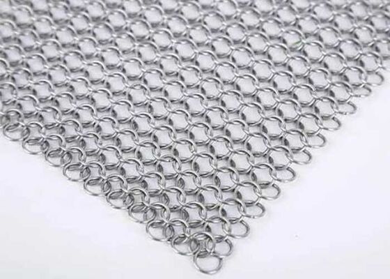 Tirai Rantai Las Baja Tahan Karat Diameter Kawat 2.5mm Jaring Dekoratif Fasad Arsitektur Untuk Pelapis Eksterior