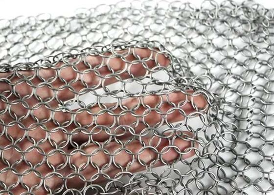 Tirai Rantai Las Baja Tahan Karat Diameter Kawat 2.5mm Jaring Dekoratif Fasad Arsitektur Untuk Pelapis Eksterior