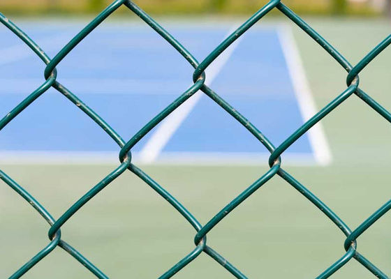 12.7mm 15.9mm PVC Diamond Mesh Fencing Roll Galvanis Hijau Tua