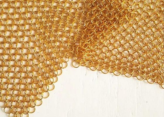 Chain Braid Ring, Tirai Chainmail, Tirai Ring Metal Untuk Eksterior Bangunan Dan Dekorasi Interior