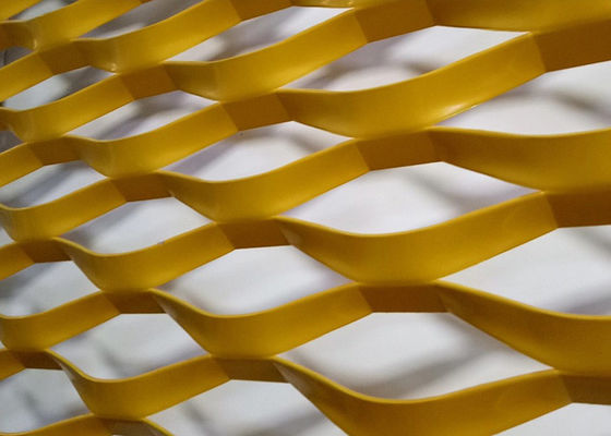 Powder Coated Aluminium Expanded Metal Mesh Untuk Bangunan Cladding Facade
