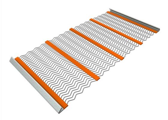 Crimped Wire Mining Self Cleaning Screen Mesh dengan Hooked