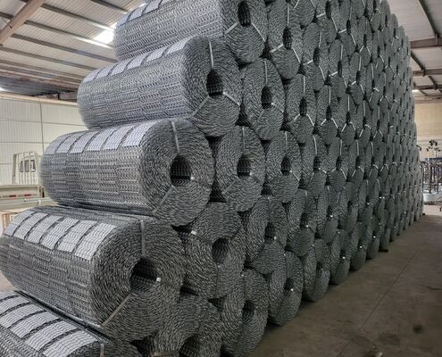 Hot Dip Galvanized Pipeline Reinforced Mesh Anti Korosi Tugas Berat