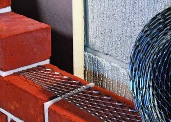 Jaring Penguat Bata Lebar 50mm Baja Galvanis untuk Konstruksi Dinding Pasangan