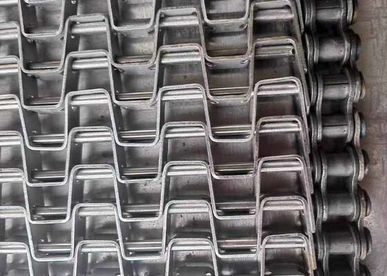 Sabuk Konveyor Pemanen Gulma Akuatik Stainless Steel 304 Jala Terbuka Digerakkan Rantai Lebar Kustom