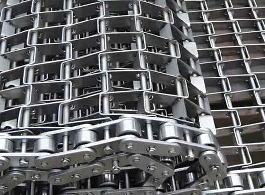 Baja tahan karat 304 Great Wall Chain Conveyor Belt Cross Rod Heavy Duty Heat Resistant Custom Width