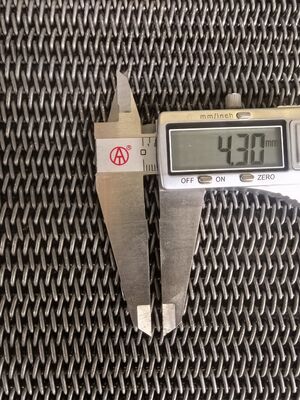 Sabuk Konveyor Logam Beban Berat Anyaman Seimbang Baja Ringan Kawat 1.6mm 18A Pitch Batang 5mm Pelacakan Mandiri 4.3mm