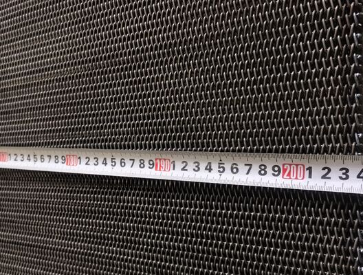 Balanced Weave Metal Conveyor Belt Baja Ringan 18A 1.6mm Wire 5mm Rod Pitch 4.3mm Spiral Drying Mesh